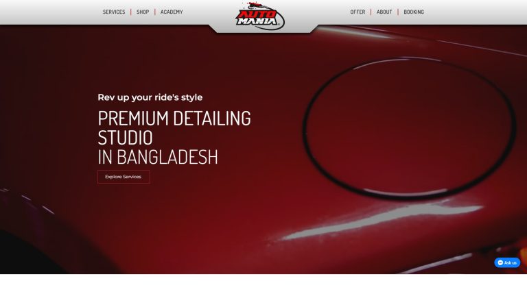 Auto Mania Home Page Image